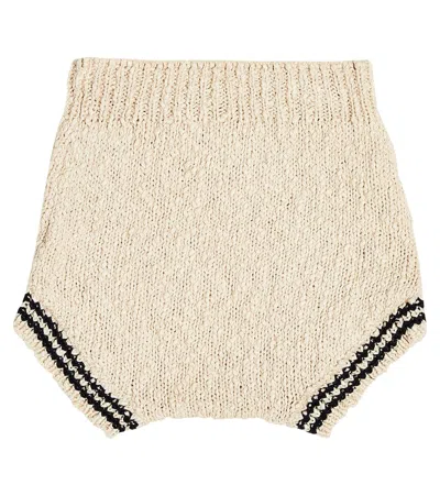 1+ In The Family Baby Linus Knit Shorts In Blue-notte