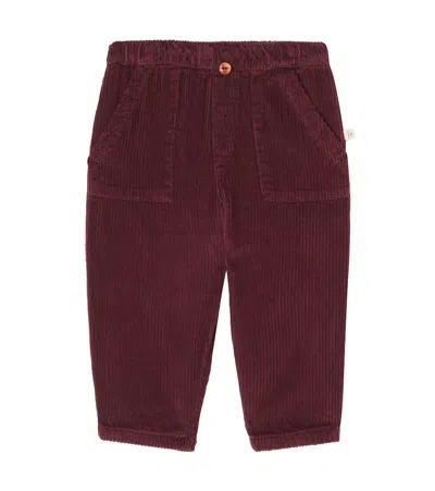 1+ In The Family Baby Louis Cotton Corduroy Pants In Burgundy