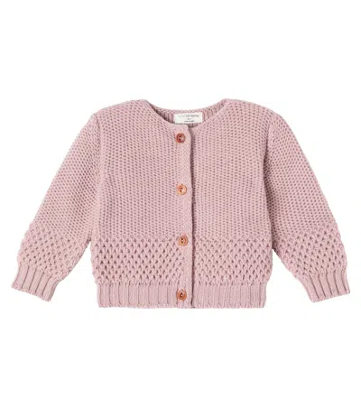 1+ In The Family Baby Malene Wool-blend Cardigan In Pink