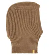 1+ In The Family Baby Milou Ribbed-knit Balaclava In Brown