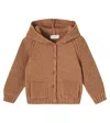 1+ In The Family Baby Morten Wool-blend Cardigan In Brown