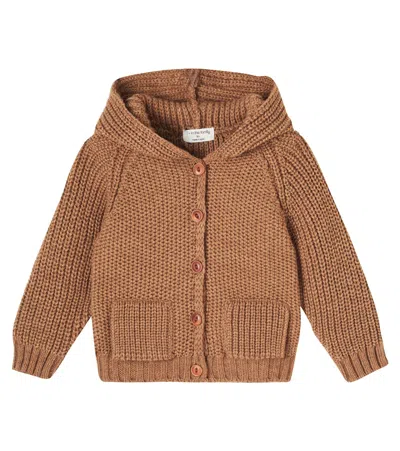 1+ In The Family Baby Morten Wool-blend Cardigan In Brown