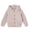 1+ In The Family Baby Morten Wool-blend Cardigan In Pink