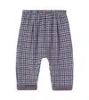 1+ In The Family Baby Simon Checked Cotton-blend Pants In Blue