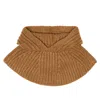 1+ In The Family Baby Telma Ribbed-knit Hood In Caramel