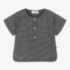 1+ IN THE FAMILY 1 + IN THE FAMILY BOYS BLACK CHECK COTTON SHIRT