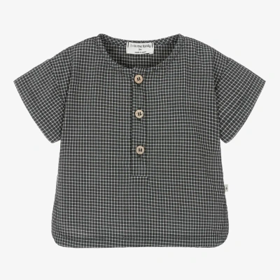 1+ In The Family Babies' 1 + In The Family Boys Black Check Cotton Shirt