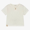 1+ IN THE FAMILY 1 + IN THE FAMILY BOYS IVORY LINEN T-SHIRT