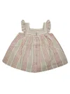 1+ In The Family 1+in The Family Canotta In Lino Con Rouches A Righe In Pink
