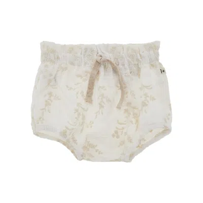 1+ In The Family Embroidered Cotton Bloomers Kids In White