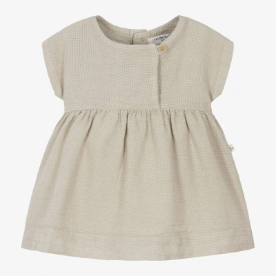 1+ In The Family Babies' 1 + In The Family Girls Beige Cotton Dress
