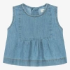 1+ IN THE FAMILY 1 + IN THE FAMILY GIRLS DENIM BLUE CHAMBRAY BLOUSE