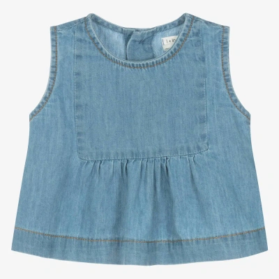1+ In The Family Babies' 1 + In The Family Girls Denim Blue Chambray Blouse