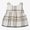 1+ IN THE FAMILY 1 + IN THE FAMILY GIRLS IVORY COTTON CHECK DRESS