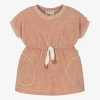 1+ IN THE FAMILY 1 + IN THE FAMILY GIRLS PINK COTTON TOWELLING DRESS