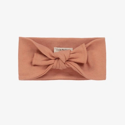 1+ In The Family Babies' 1 + In The Family Girls Terracotta Pink Cotton Bow Headband