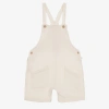 1+ IN THE FAMILY 1 + IN THE FAMILY IVORY COTTON CHEESECLOTH DUNGAREE SHORTS