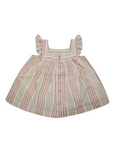 1+ In The Family Babies' Magda Ruffled Striped Blouse In Neutral