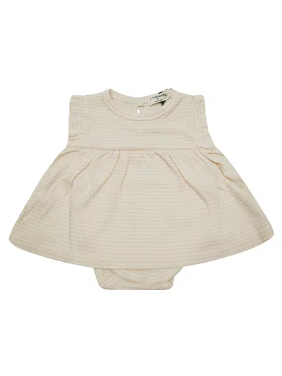 1+ In The Family 1+in The Family Mini Bodysuit With Striped Design In Beige