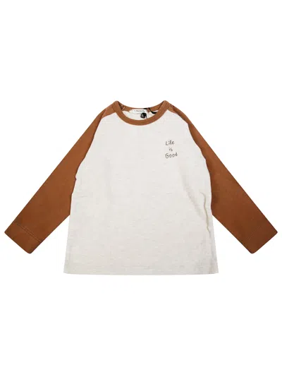1+ In The Family 1+in The Family Mini Raglan Sleeve T-shirt In Marrone