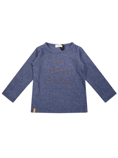 1+ In The Family 1+in The Family Mini T-shirt For Kids In Blu