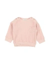 1+ In The Family 1 + In The Family Newborn Boy Sweatshirt Blush Size 3 Cotton, Elastane In Pink