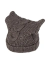 1+ In The Family 1 + In The Family Newborn Girl Hat Dark Brown Size 3 Acrylic, Wool, Alpaca Wool