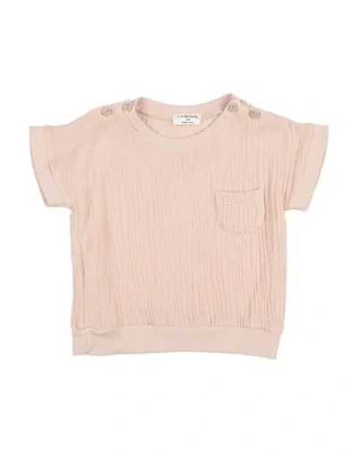 1+ In The Family Babies' 1 + In The Family Newborn Girl T-shirt Blush Size 3 Cotton, Elastane