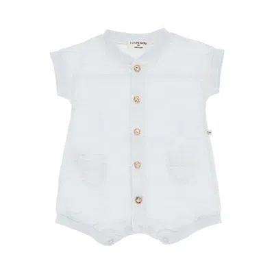 1+ In The Family Rganic Cotton Muslin Rompers Kids In White