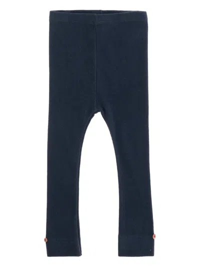 1+ In The Family Babies' Ribbed-texture Button-detail Leggings In Blue