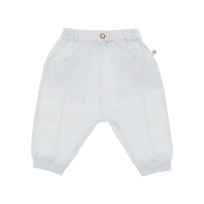 1+ In The Family Stretch Cotton Seersucker Pants Kids In Blue