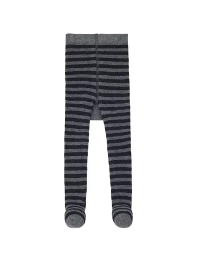 1+ In The Family Kids' Striped Collant In Black