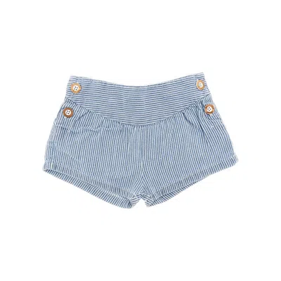 1+ In The Family Striped Denim Shorts Kids In Blue