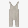 1+ IN THE FAMILY 1 + IN THE FAMILY TAUPE BEIGE COTTON STRIPE BABY DUNGAREES