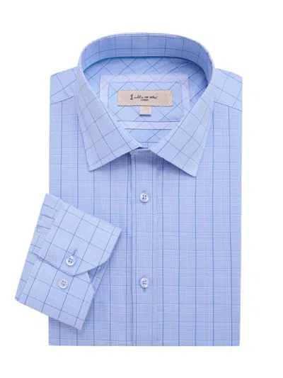 1 Like No Other Men's Plaid Dress Shirt In Blue