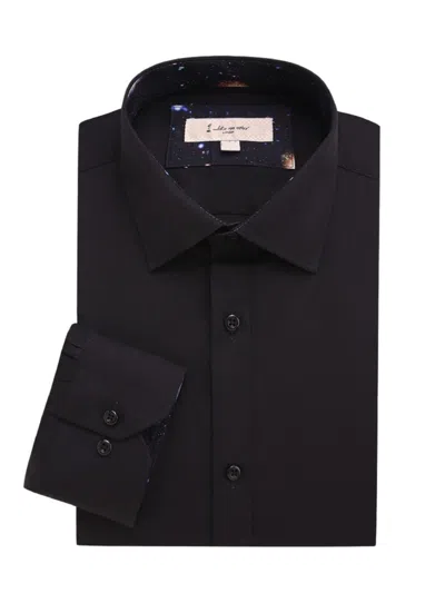 1 Like No Other Men's Solid Dress Shirt In Black