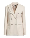 1-one Woman Blazer Beige Size 8 Viscose, Elastane In Neutral