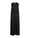 1-one Woman Maxi Dress Black Size 10 Acetate, Viscose, Elastane In Black