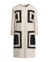 1-one Woman Mini Dress Beige Size 4 Viscose, Nylon, Elastane, Polyester, Polyurethane