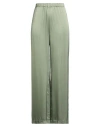1-one Woman Pants Sage Green Size 10 Acetate, Silk In Green