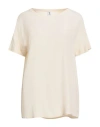 1-one Woman Top Beige Size 4 Acetate, Silk In Neutral