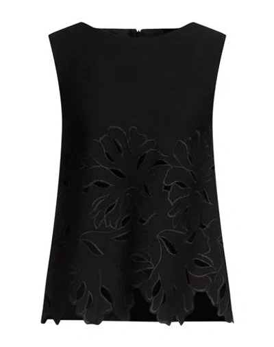 1-one Woman Top Black Size 8 Viscose, Polyamide, Elastane