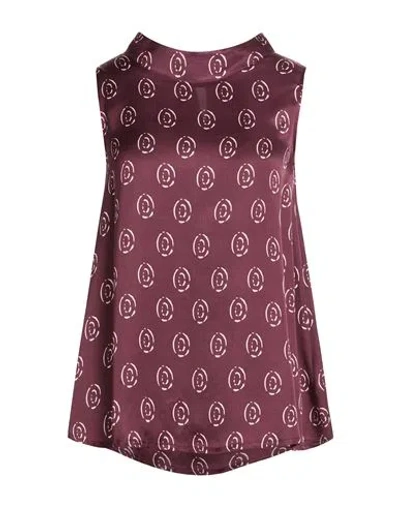 1-one Woman Top Plum Size 6 Viscose In Brown