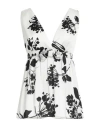 1-one Woman Top White Size 4 Viscose In White