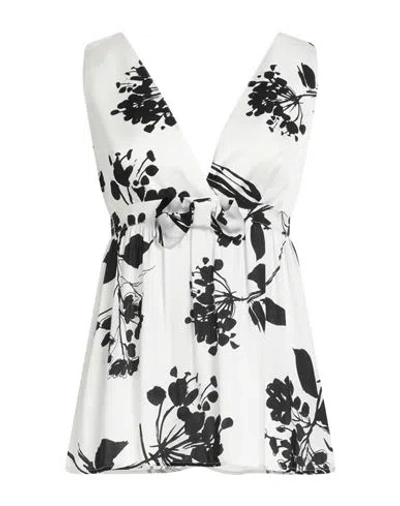 1-one Woman Top White Size 4 Viscose