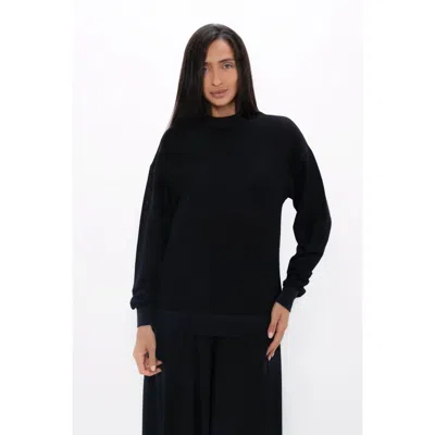 1 People Philly Pyratex Seaweed Fibre Cosy Sweater In Black