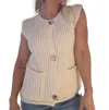 1 The Woman Calli Sweater Vest In White In White