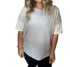 1 The Woman Exposed Seam Colorblock Loose Tee In Taupe In Grey