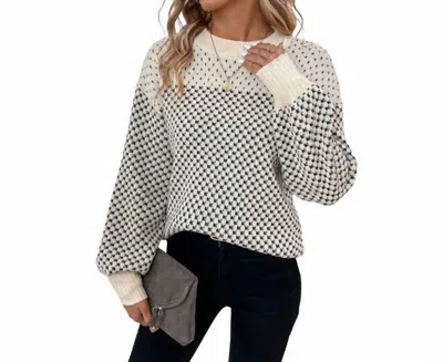 1 The Woman Fireside Filagree Sweater In Black In Gray