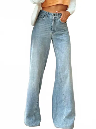 1 The Woman Katie Wide Leg Jean In Dusk Blue